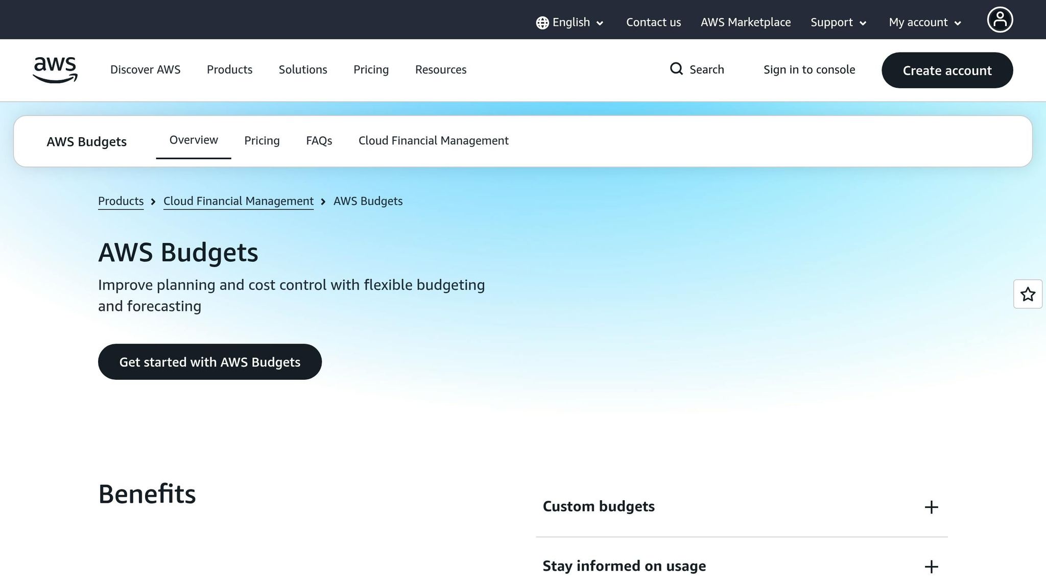AWS Budgets