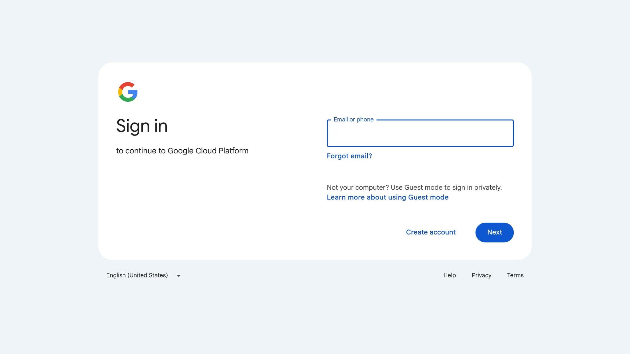 Google Cloud Console