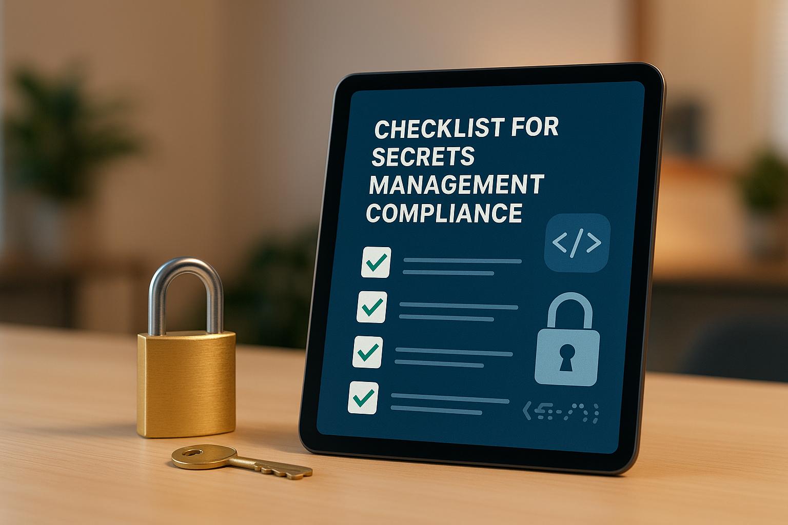 Checklist for Secrets Management Compliance