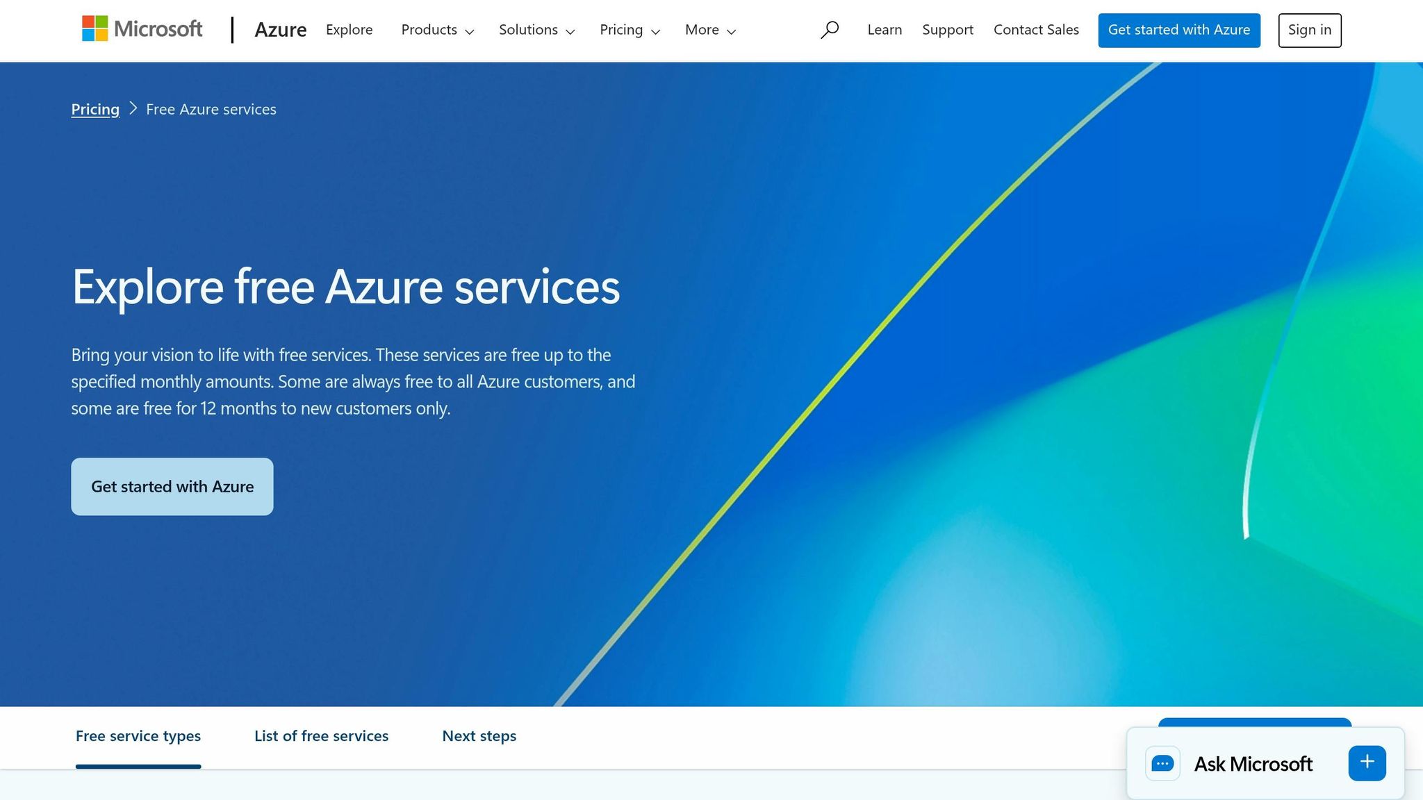 Azure Free Tier