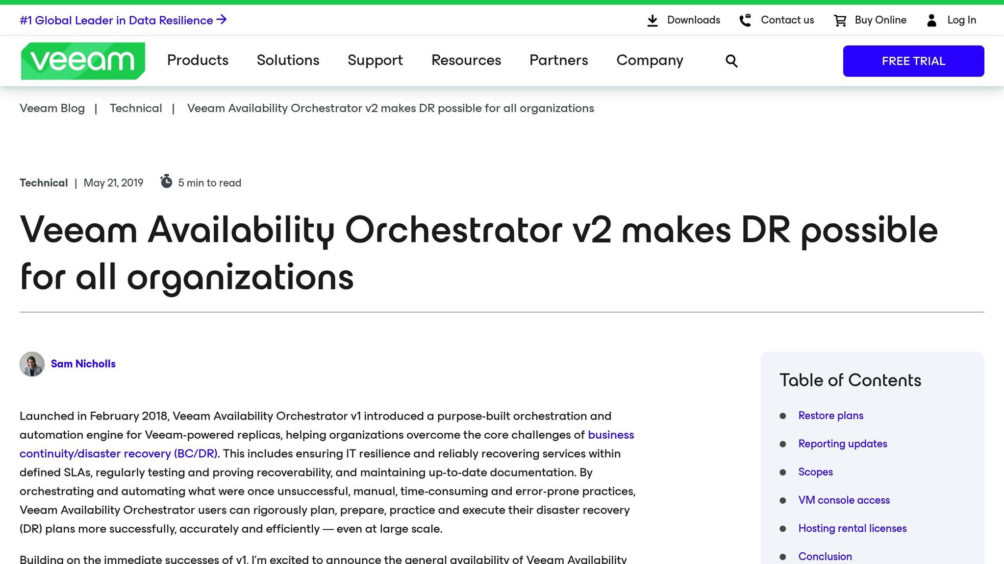 Veeam Availability Orchestrator