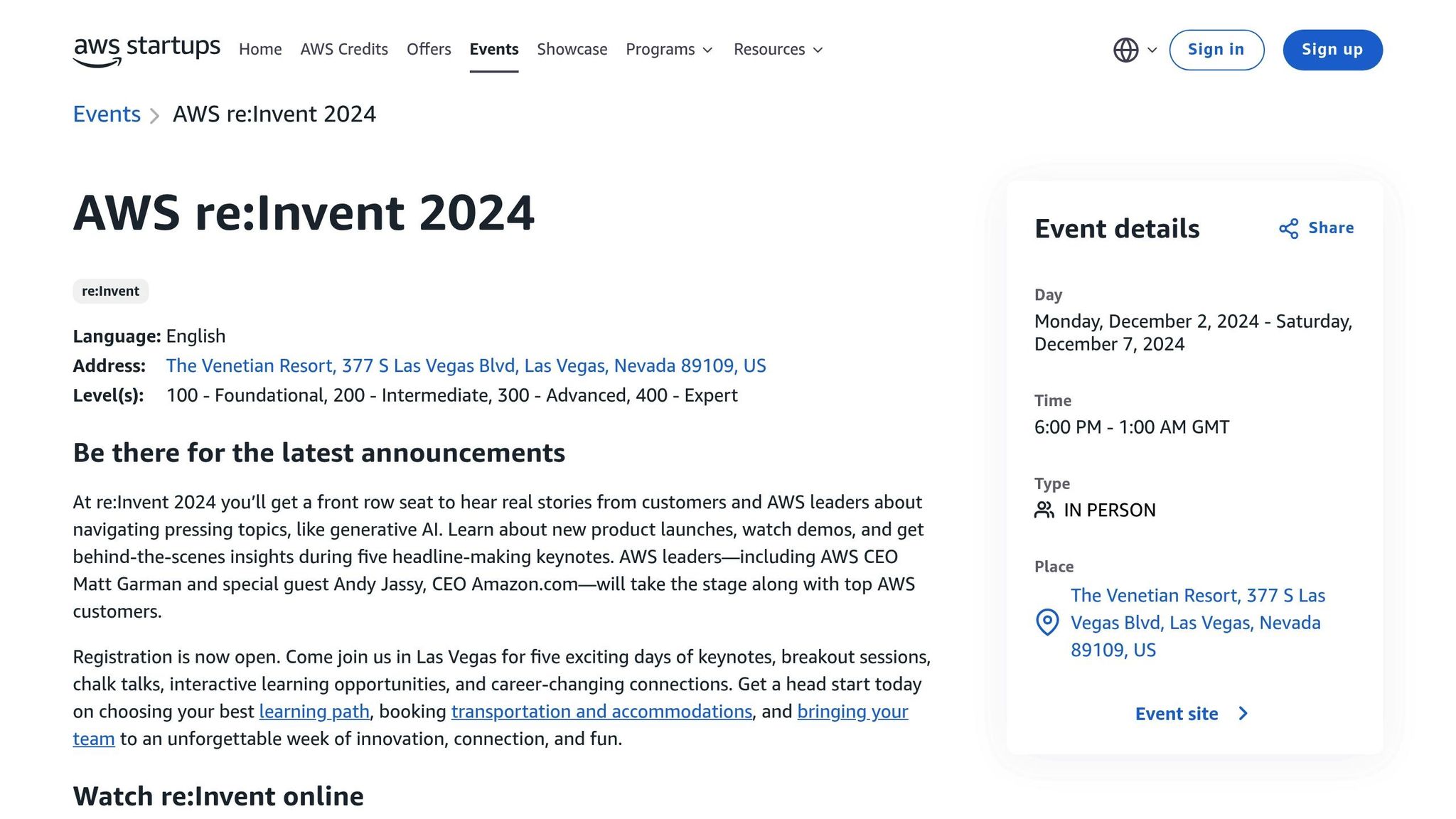 AWS re:Invent